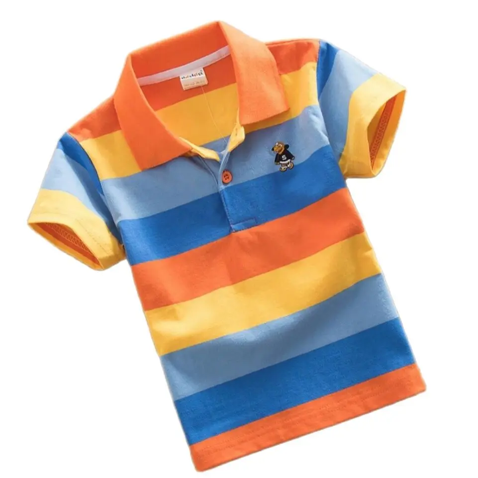 Летняя Милая футболка с короткими рукавами для маленьких мальчиков детские топы