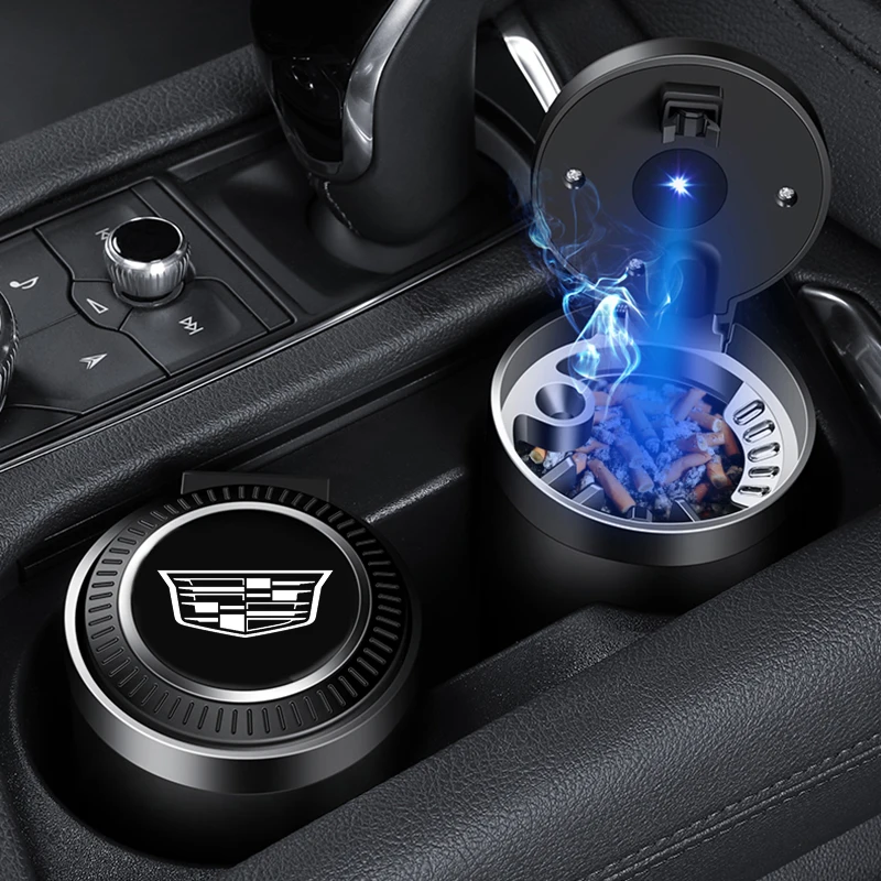 

Car Ashtray With LED Light For Cadillac XT5 ATS CTS SRX CTSV STS Escalade Smoking Cigarette Storage Box Smokeless Accessories