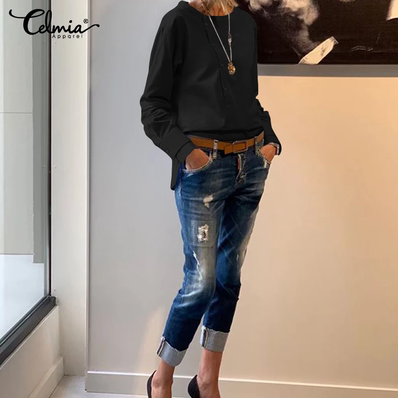 Модная женская рубашка туника 2021 Осенние Топы с длинным рукавом Повседневные