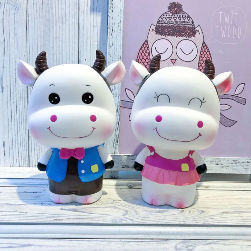 

Cartoon Calf Piggy Bank Anti-fall Children's Change Box Cattle-shaped Piggy Bank Creative Decoration Children's Coin Storage Box
