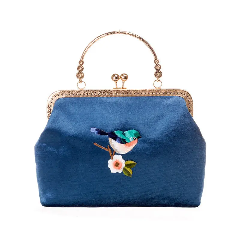 

Vintage Embroidery Bird Shell Lock Bag Fringe Bags Chain Strap Women Shoulder Crossbody Bag Tote Women's Handbags Purses