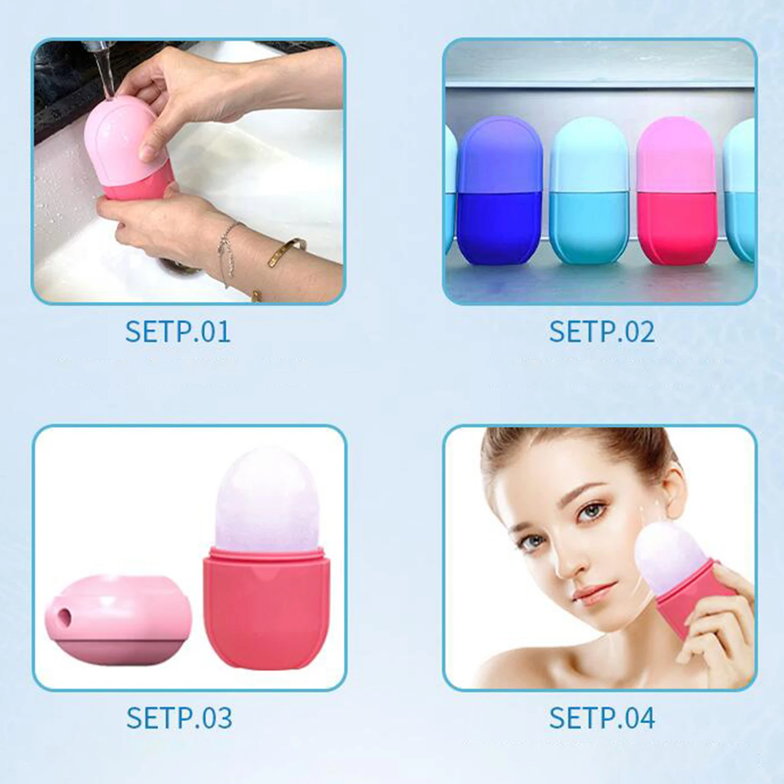 2Pcs Ice Massage Cups Cold Roller Tool Freezable for Muscle Body Muscles Stiffness Joint Back Pain Relief Inflammation | Красота и