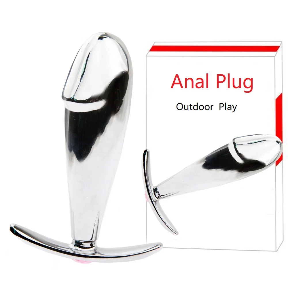 Классический Анальная пробка из нержавеющей стали 10 см металлические женские