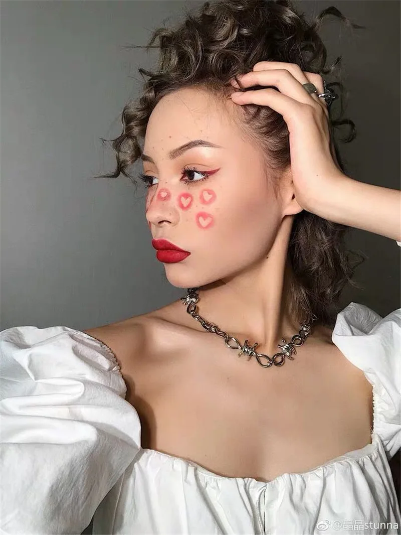 HZ 2019 корейский стиль хип-поп шипы крутой чокер винтажный кулон металлическая