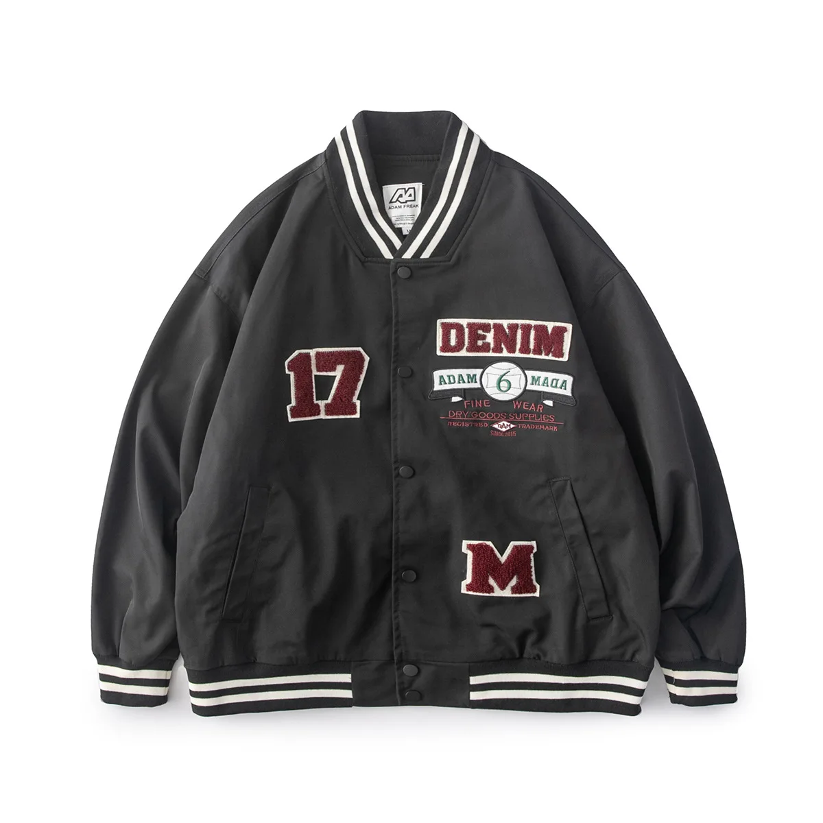

2021 New Spring&Autumn Embroid Oversized Loose Baseball Jacket Unisex Couple Women's Coat Men's Bomber Varsity Boyfriend Style