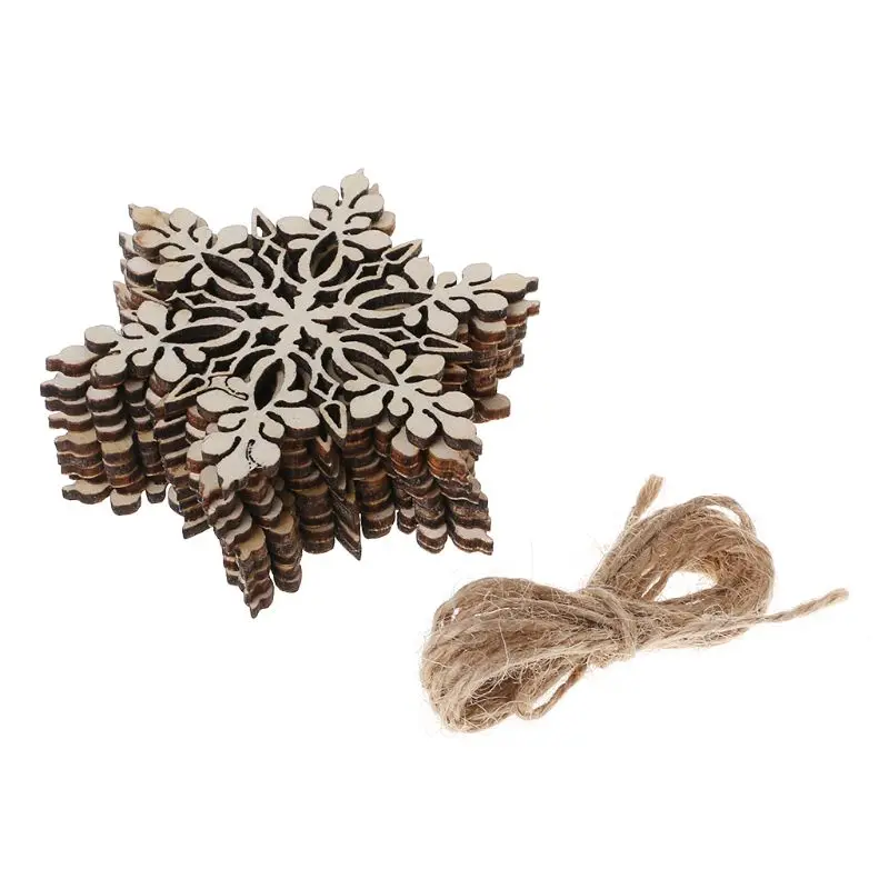 10 шт. деревянная снежинка лазерной резки украшение форма свадебное