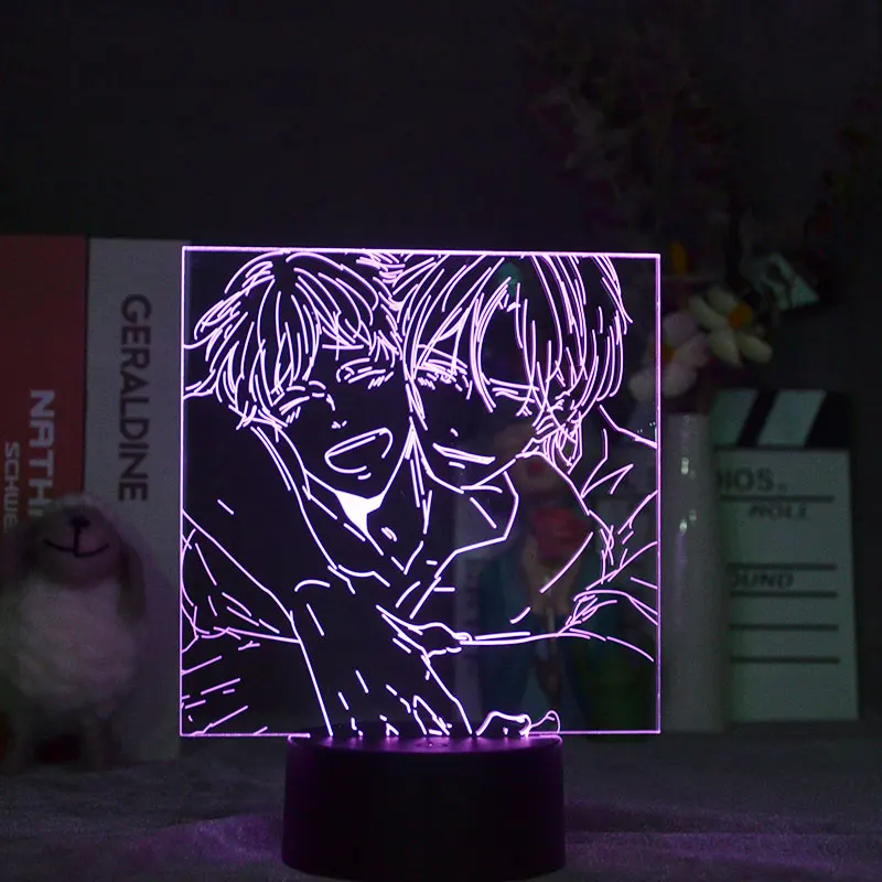 

3D Anime Led Nightlight Boy Room Sleep lights Teenager Bedroom 16 Colors Table Lamp Gift For Boyfriend Lighting Will Of Holidays