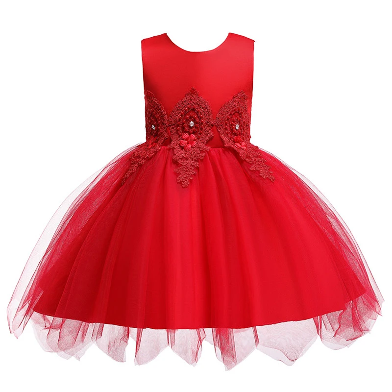 Летнее платье с открытой спиной и большим бантом для маленьких девочек кружевные