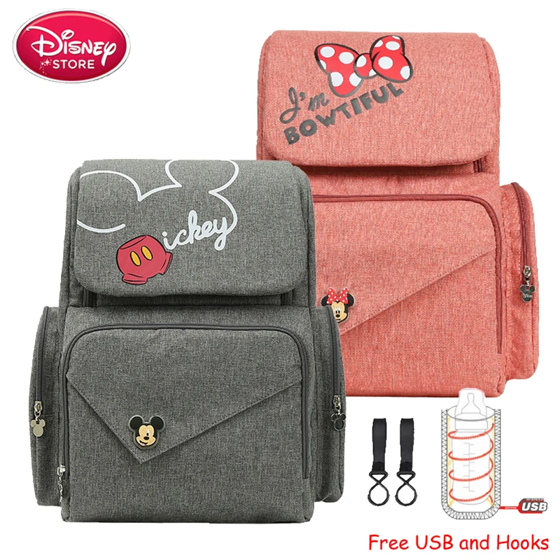 Disney сумка рюкзак с USB подогревом для мамы и ребенка сумки беременных из