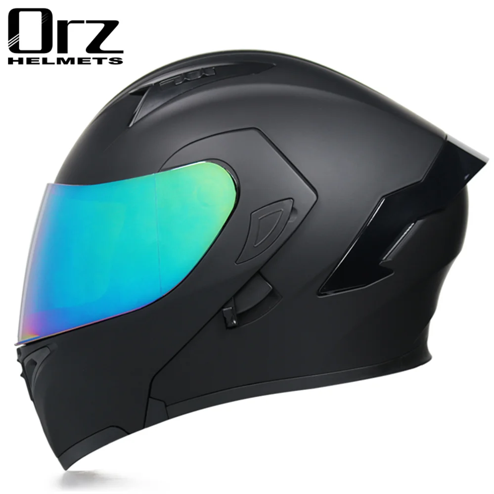 

Orz Modular Dual Visor Motorcycle Full Face Helmet Motocross Racing Scooter Flip Up Helmets Casco Moto Capacete DOT Approved