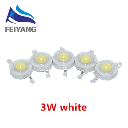 200 шт./лот настоящий оригинальный чип Epistar 3 Вт белые светодиодные лампы диоды