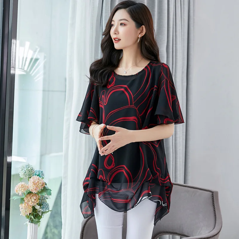 Блузка женская с коротким рукавом рубашка одежда для женщин топы модные женские