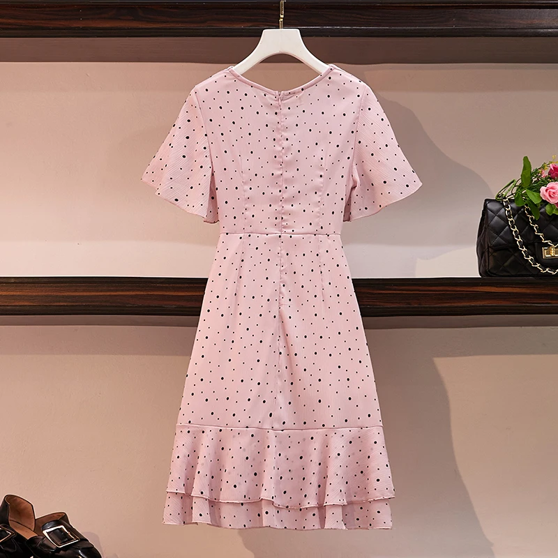 Новое корейское летнее платье с v-образным вырезом и кромкой лотоса 2019 | Женская