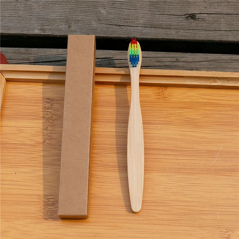 Детские бамбуковые тренировочные зубные щетки 10 шт./компл. детская мягкая щетина