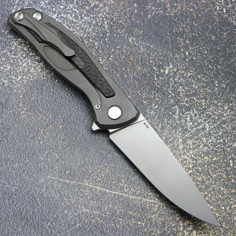 Green Thorn 2021 новый складной нож F95 Flipper K110 лезвие TC4 Титан + CF ручка для кемпинга охоты