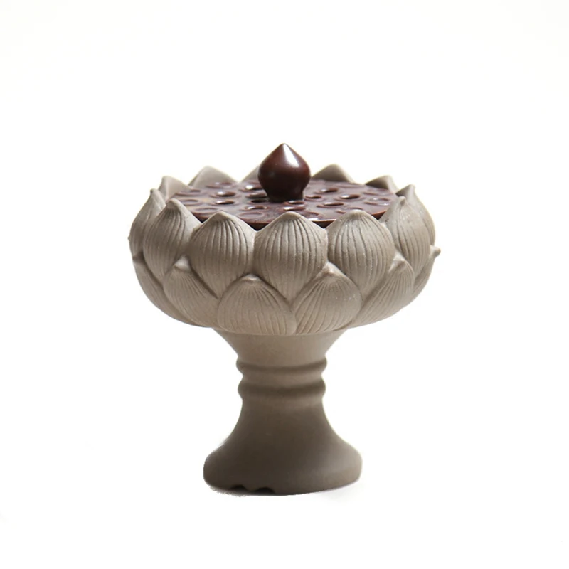 

Buddha Lotus Incense Burner Ceramics Living Room Charcoal Smoke Fountain Diffuser Incense Burner Encensoir Home Decor DB60XX