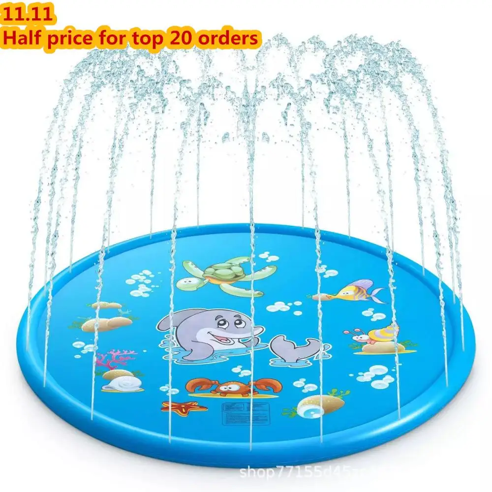 

Summer inflatable water spray pad thickened pvc children outdoor Splash pads swimming pool toy kid gifts 100 130 150 170 180cm