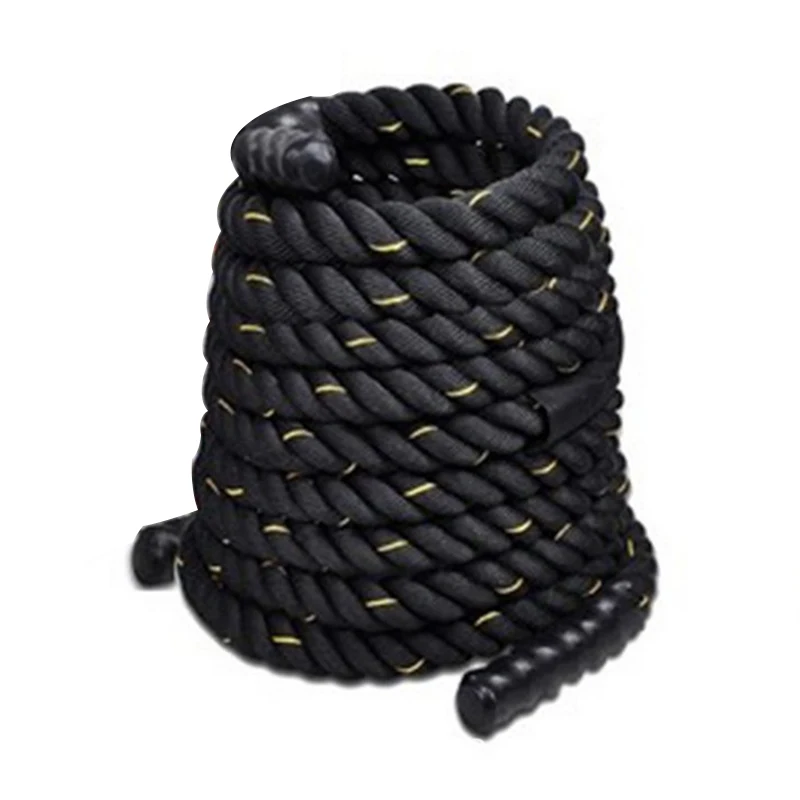 1500x3.8cm Strong-Toyers/12 M/15 M Тяжелая черная волнистая веревка для тренировки физической силы тела Спортивная Фитнес-Тренировка HWC - Цвет: 1500x3.8cm