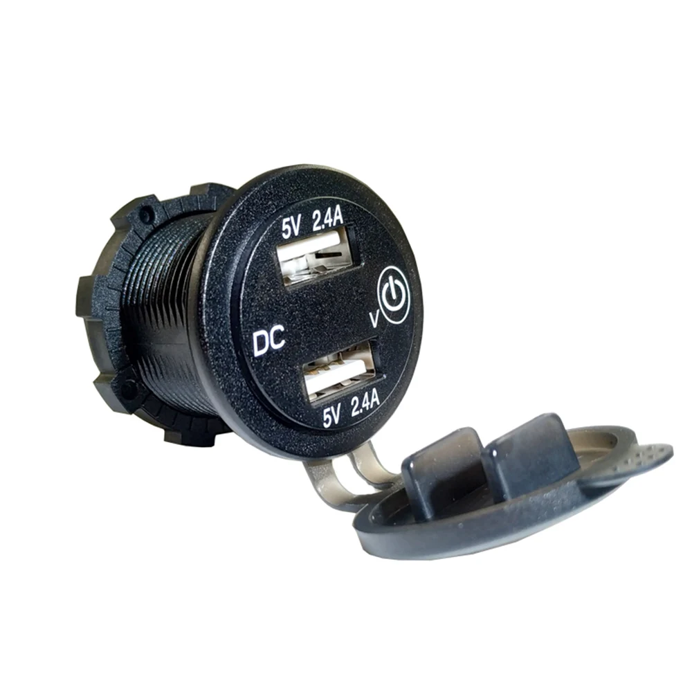 Светодиодный адаптер питания с двумя разъемами USB монитор напряжения сенсорным