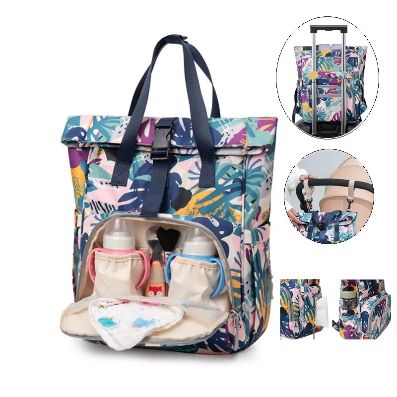 

Women Maternity Backpack For Mom And Baby Large Waterproof Diaper Stroller Bottles Insulation Bags Travel Nappy Bolsas Handbag