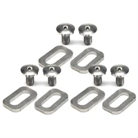 12pcs titanium alloy bicycle mountain bike pedal cleat bolts spacer for look