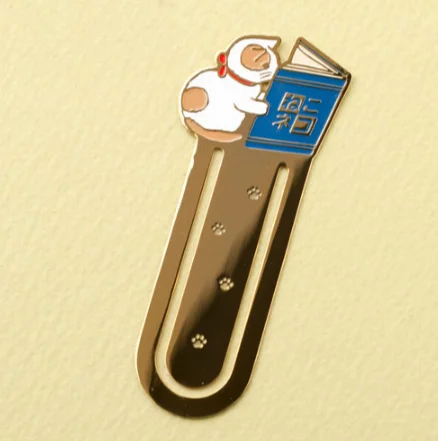 4 шт./лот Kawaii животное кошка металлические закладки клип страница книга маркер