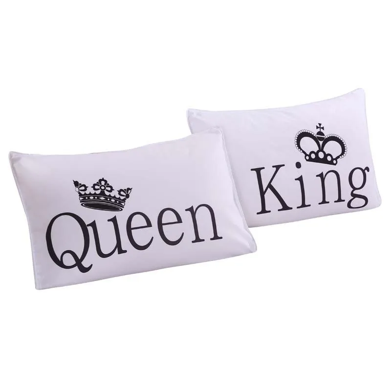 

New Rectangle Decorative Throw Lovers Couple Pillow Case Cartoon Pattern Sweetheart Pillowcase for Home Decro