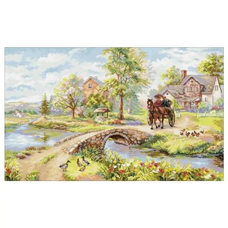 

Walk on sunday patterns Counted Cross Stitch 11CT 14CT 18CT DIY Chinese Cross Stitch Kits Embroidery Needlework Sets