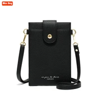 universal cell phone purse leather wallet shoulder strap women bag for iphone 12 samsung s20 huawei p40 handbag pockets for girl
