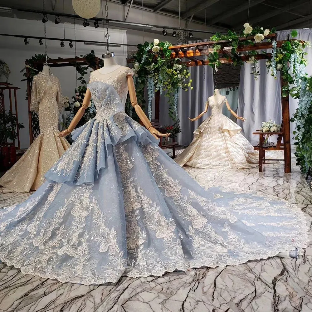 AIJINGYU Long Dress Sleeve Gowns Supplies Store Vintage Lace Gown For Sale Wedding Skirt