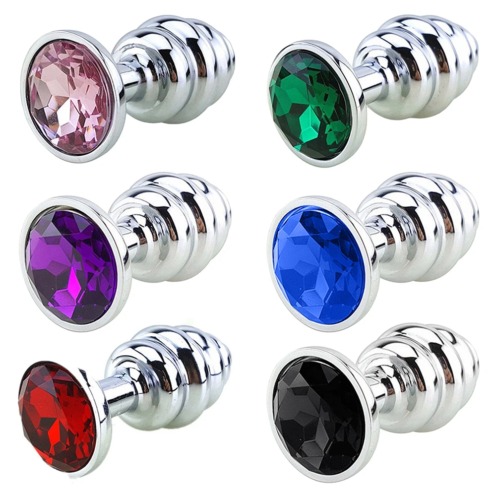 Анальная пробка с бусинами из нержавеющей стали стимуляция анальной пробки