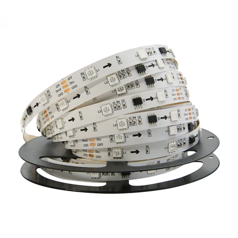 WS2811 5050 SMD RGB полоса Адресуемая 30/48/60 светодиодов/м Светодиодные пиксели 5 м/рулон