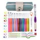 46 шт. набор крючков для вязания крючком большого размера 8,0 9,0 10,0 мм Мягкие Ручки спицы для вязания вплетать в пряжу набор спиц для вязания с сумкой