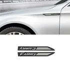 2 шт. из нержавеющей стали боковое крыло значок эмблема крыло для Аксессуары для Тойоты-Камри Стайлинг автомобиля