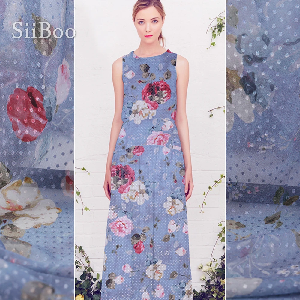 Женское платье из 100% шелка 10 мм воздухопроницаемая шифоновая бархатная ткань в