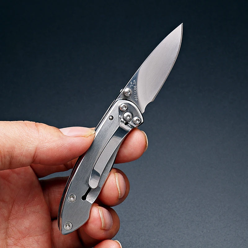 SANRENMU 6011 мини из нержавеющей стали EDC карманный складной нож с зажимом для ремня