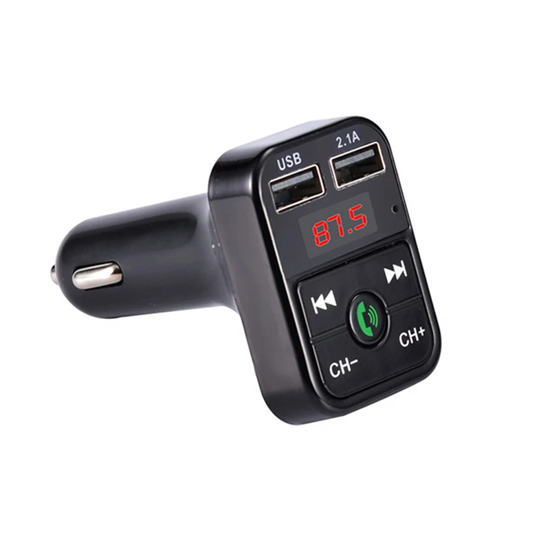 Черный Fm-передатчик Aux модулятор Bluetooth Handsfree автомобильный комплект Handsfree беспроводной Bluetooth fm-передатчик ЖК MP3-плеер USB зарядное устройство - Название цвета: Черный