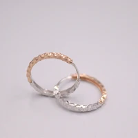 new solid pure 18k rose white gold women full star hoop earrings 1 2 1 4g 161 5mm