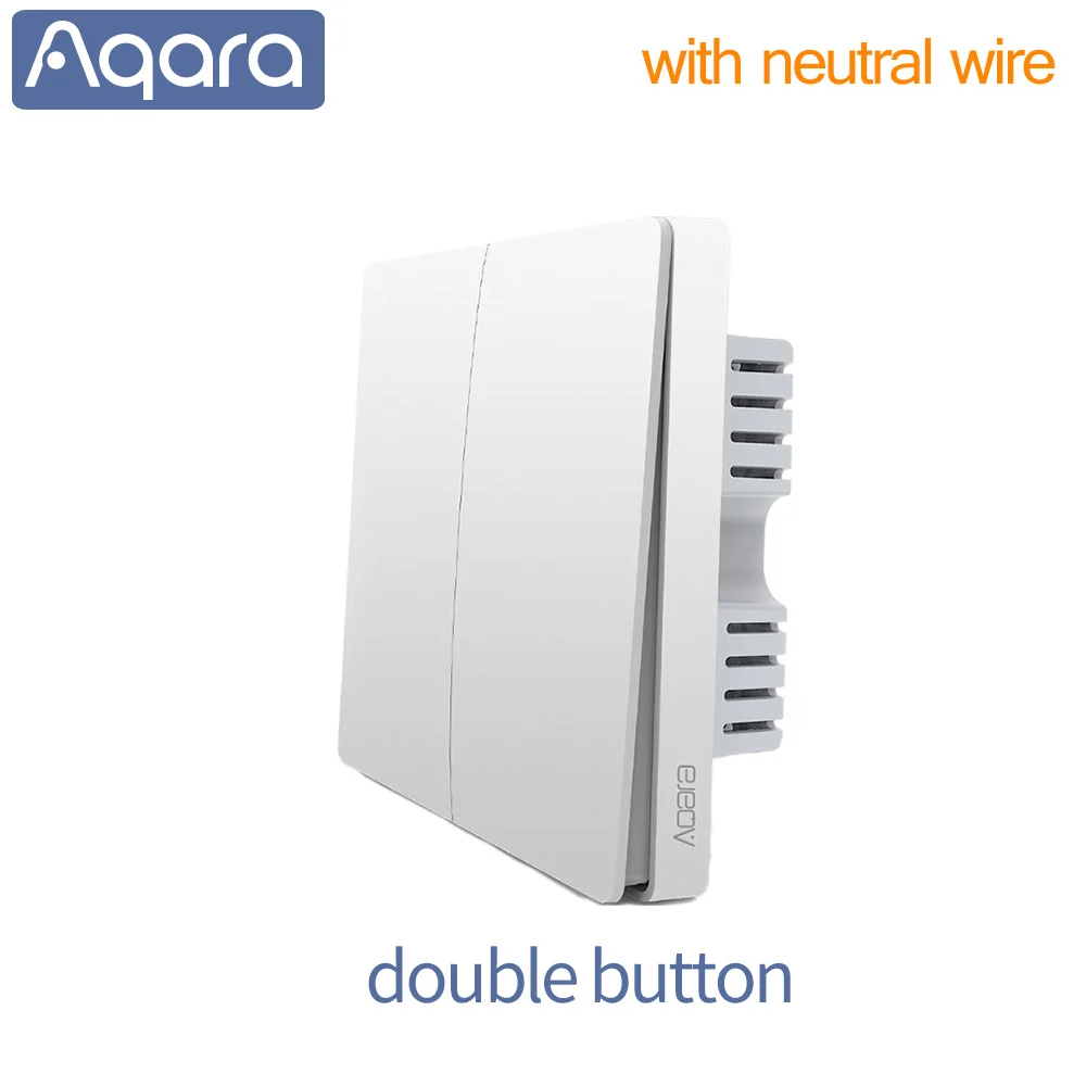 Aqara, умный настенный светильник, переключатель Wi-Fi, приложение Zigbee, управление, умный переключатель, ключ, натуральный провод, живой провод, для Xiaomi, умный дом - Цвет: natural wire  2