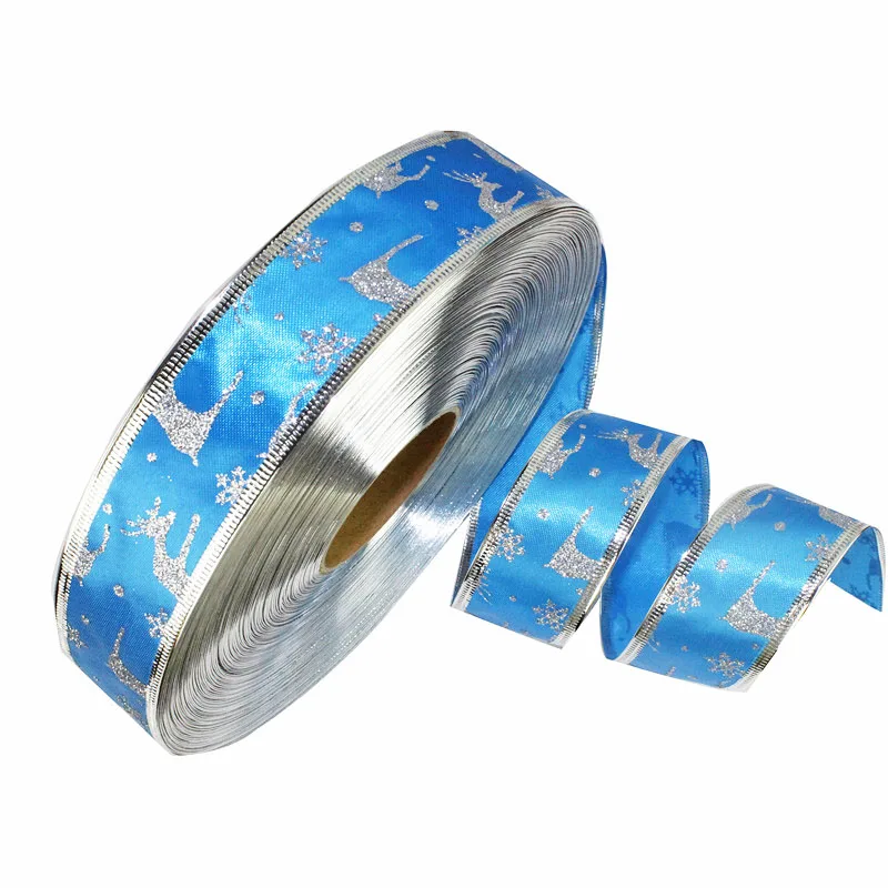 2Y/Yard рисунок лося Снежинка узор Рождественская лента праздничный подарок на