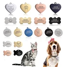 Идентификационная бирка для кошек и собак, персонализированный ошейник с бесплатной гравировкой, кулон с именем питомца, колье, аксессуар для щенка