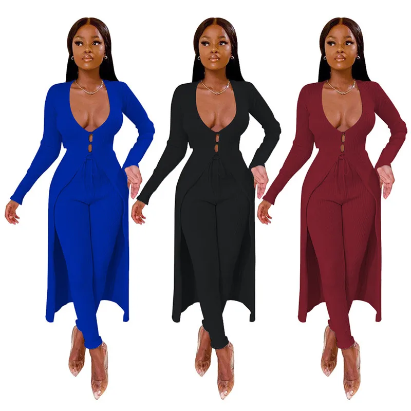 

Женский комплект из двух предметов, трикотажный накидка, короткий топ, офисный комплект, эластичные легинсы и брюки