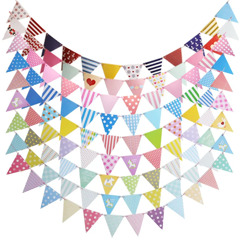 День Рождения вечерние красочные Вымпел украшение на детский день рождения