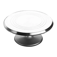 aluminium alloy rotating cake turntable 12 revolving cake stand with non slipping silicone bottom ideal cake decorating supply