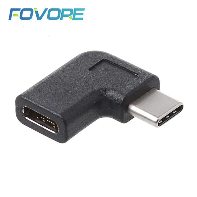 90 градусов правый угол USB 3 1 Тип C папа к женскому адаптер конвертер|Компьютерные