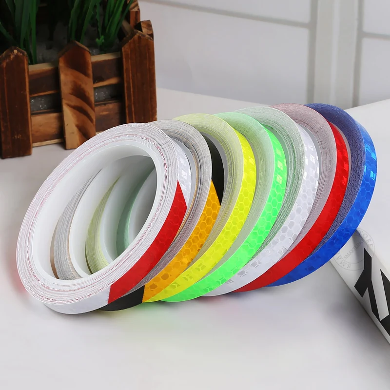 

4pcs High Visibility Adhesive Reflective Tape Luminous Sticker For Bicycle Motorcycle Car Traffic Security Warning Reflector