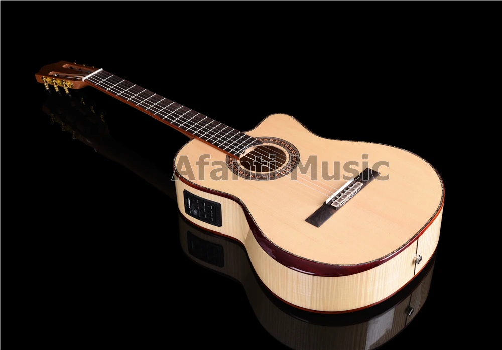 Afanti музыка 39 дюймов елового Топ Акустическая гитара Классическая (ACL-1560-X) | Спорт и