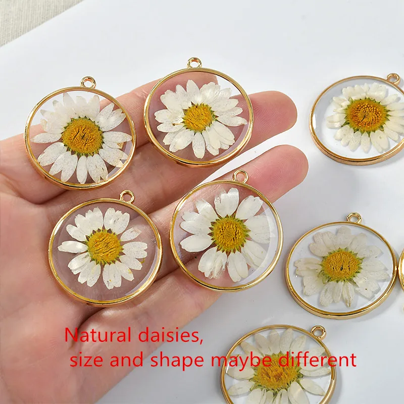 Минимальный заказ 20 шт./лот сушеные натуральные ромашки цветы сердечник