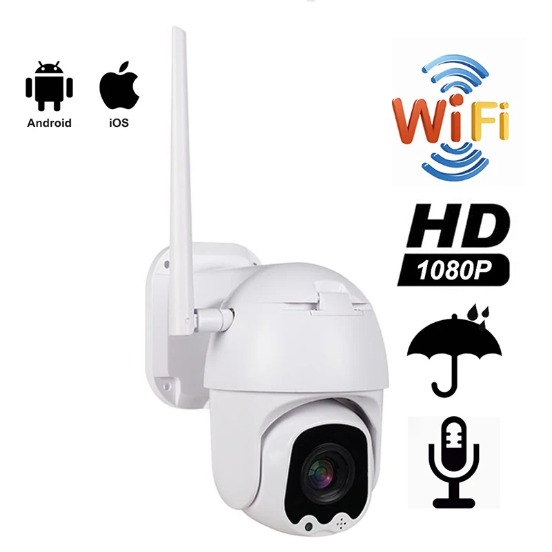 Мини PTZ IP Camara 1080P оптический 4-кратный зум Wifi камера Безопасности уличная Беспроводная IP Камера уличная сеть