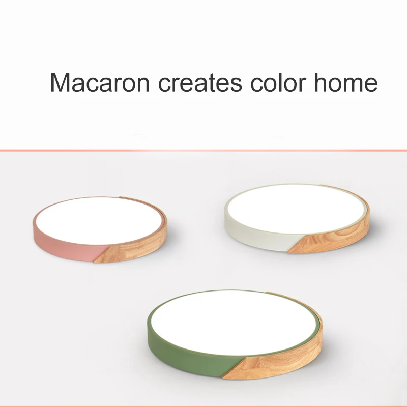 Потолочный светильник круглый светодиодный из дерева для спальни столовой NDS66 |